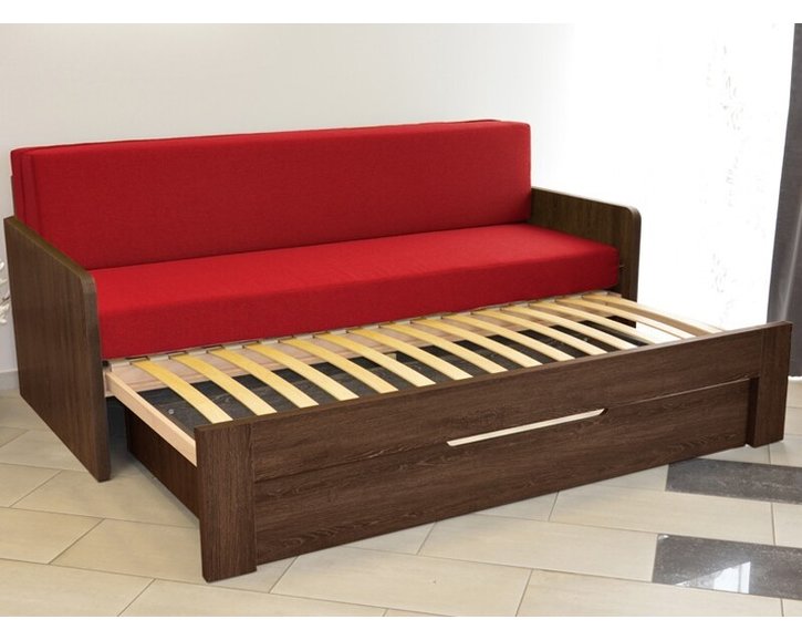 Rozkládací postel DUOVITA s područkami, lamino Rozkládací postel DUOVITA s područkami, lamino