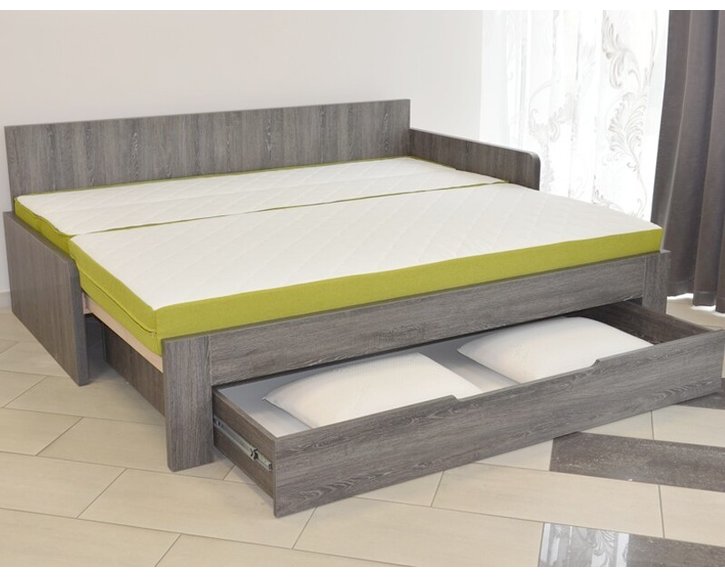 Rozkládací postel DUOVITA pravá, lamino Rozkládací postel DUOVITA pravá, lamino