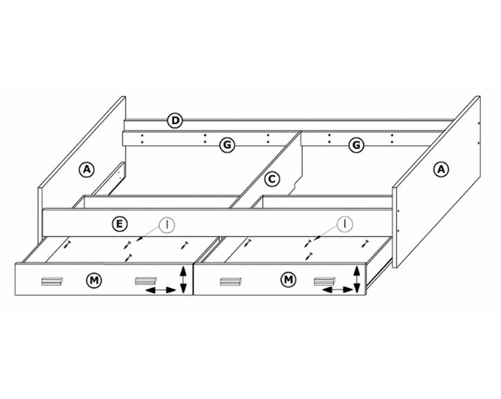 Zvýšená rozkládací postel Kity Zvýšená rozkládací postel Kity