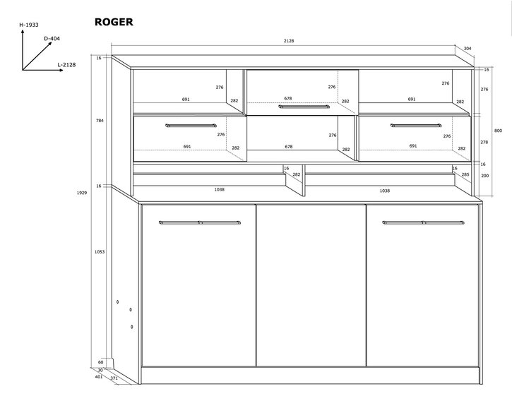 Sklápěcí postel ve skříni s nádstavcem Kity
