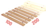 Dřevěné laťkové rošty 100x200 cm