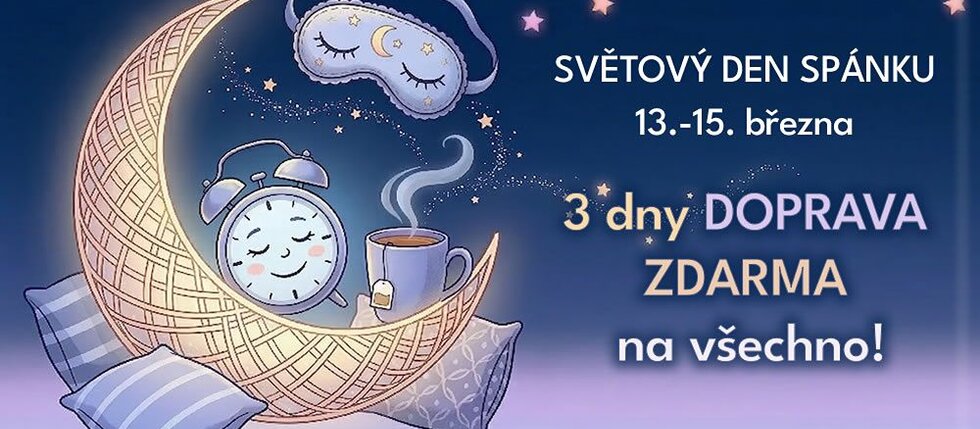 DEN SPÁNKU - Doprava ZDARMA na všechno 13-15.3.2026!