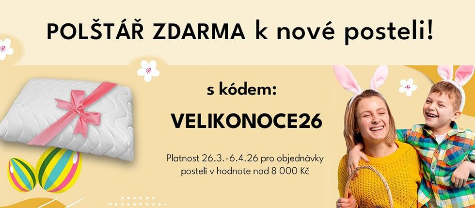 Oslavte s námi Velikonoce – k nové posteli získáte dárek zdarma!