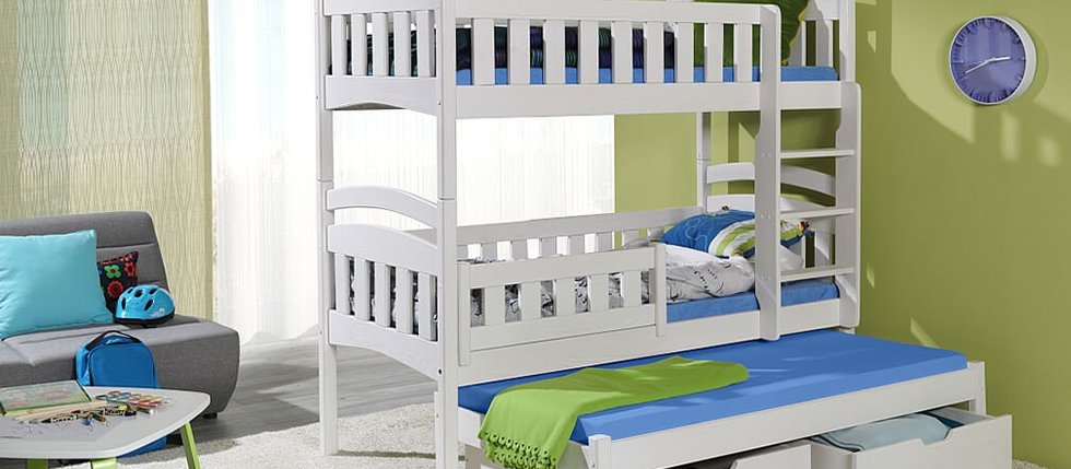 Moderní patrové postele jsou skvělé pro malé dětské pokoje