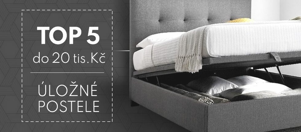 Praktické a levné: TOP 5 úložných dvoulůžek do 20tis. Kč Praktické a levné: TOP 5 úložných dvoulůžek do 20tis. Kč