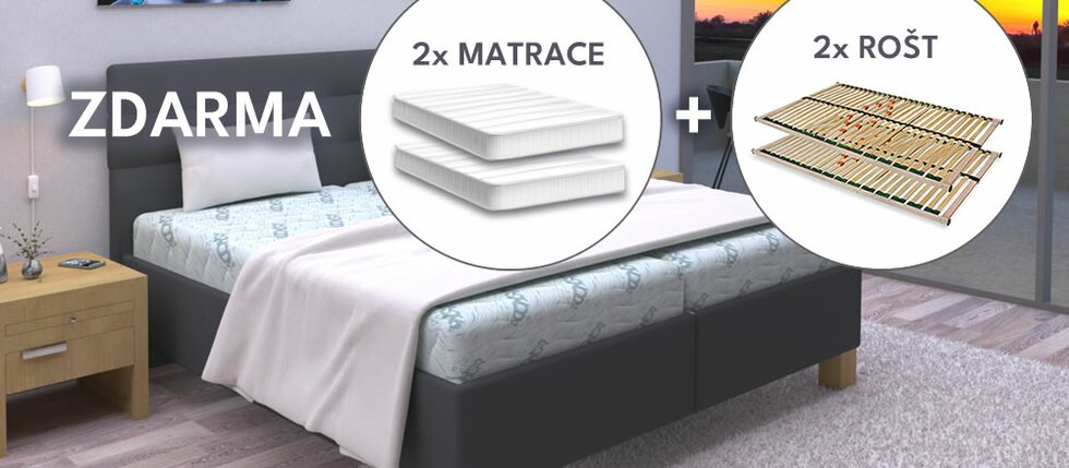 Postel s roštem a matrací - proč se rozhodnout pro komplet?