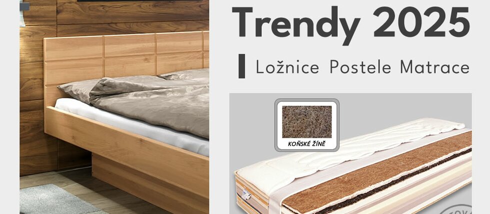 Trendy pro postele a ložnice 2025 Trendy pro postele a ložnice 2025